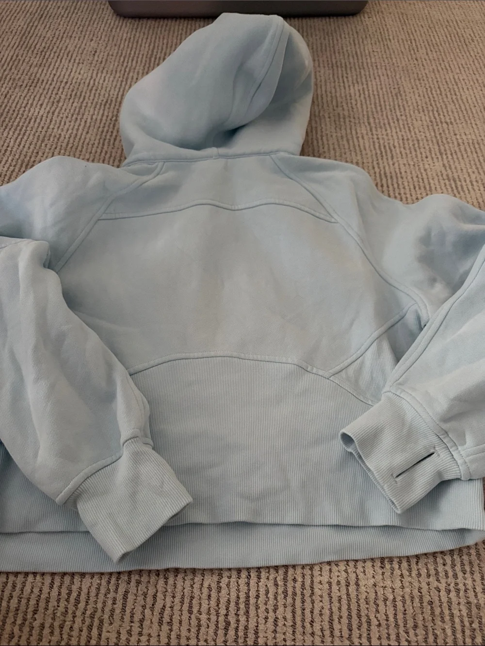 Lululemon cropped Light Blue Half-Zip Hoodie size xs/s
